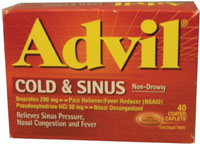 ADVIL COLD & SINUS CAP 20/PKG