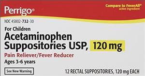 ACETAMINOPHEN SUPPOSITORY 120MG 12/BOX