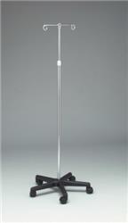 IV STAND/POLE DELUXE 2 HOOK W/5 CASTER