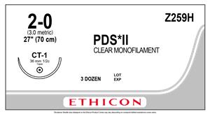 ETHICON SUTURE 2-0 PDSII CLR MONO 27