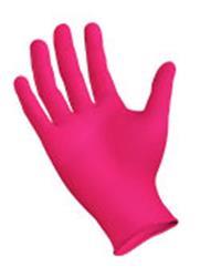 GLOVES NITRILE P/F STARMED ROSE X/SMALL